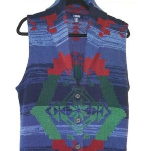 HAND-KNITTED CHAPS SOUTHWEST TRIBAL COTTON VEST